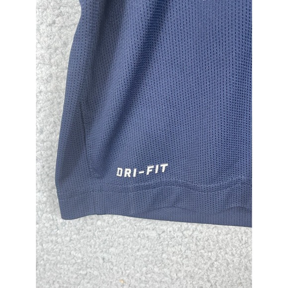 Nike Dri-Fit Men's Blue Polo Shirt With Stripe Size XL - Picture 9 of 9